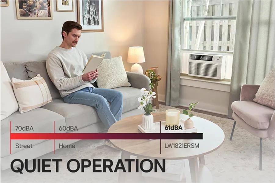 
70dBA
60dBA
Street
Home
QUIET OPERATION
53dBA
LW1821ERSM