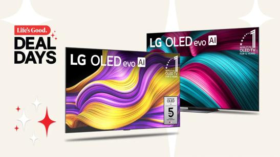 “Life’s Good Deal Days” title badge. 2 OLED TVs side-by-side with “World’s No. 1 OLED TV for 12 Years” infill. 