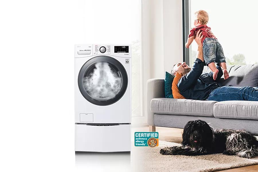 Single Unit Front Load LG WashTower™ with Center Control™ 4.5 cu. ft.  Washer and 7.4 cu. ft. Gas Dryer