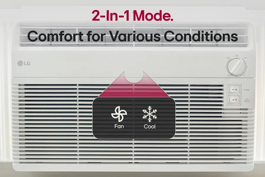 2-in-1 mode. Comfort for various Conditions
Fan
Cool