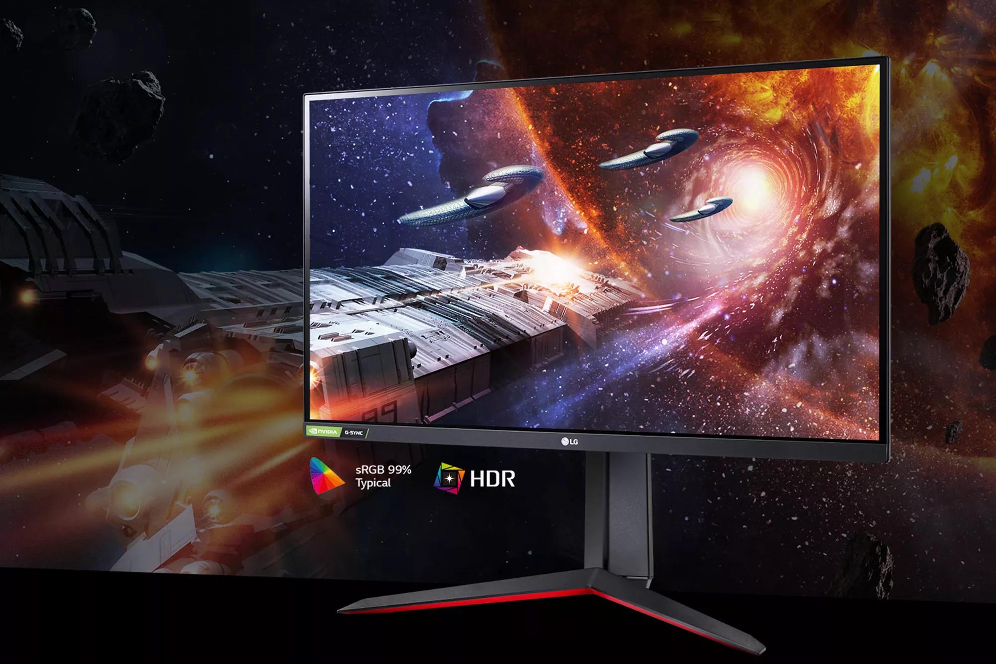 The Gaming Scene in Rich Colors and Contrast on The Monitor Supporting Hdr10 With Srgb 99  Typ