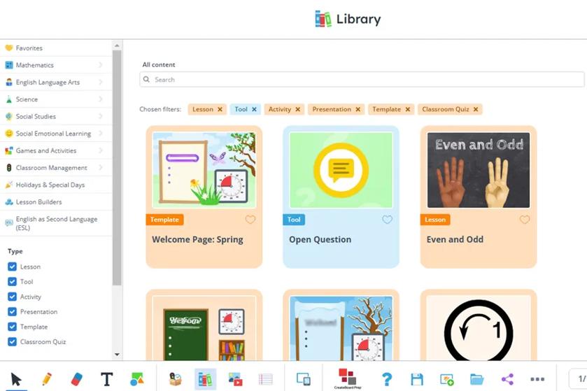 Library of over 2000 ready-made lessons and tools for your LG CreateBoard. Slide-based design helps deliver information more effectively