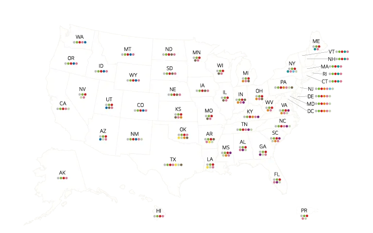 USA Map.