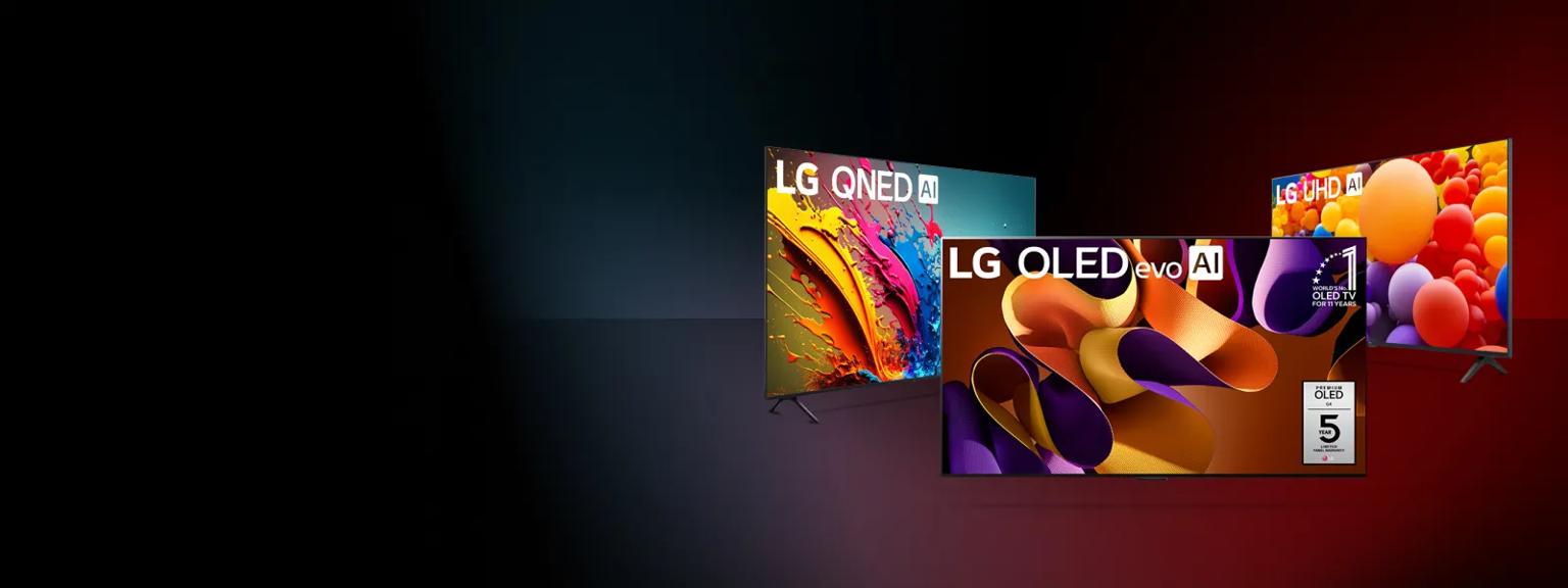 Enjoy 4K your way whether you choose LG OLED TVs with stunning resolution, perfect black and 100% color volume, LG QNED TVs for incredible contrast and vivid color, or stream all your favorite apps and content on LG 4K UHD TVs.