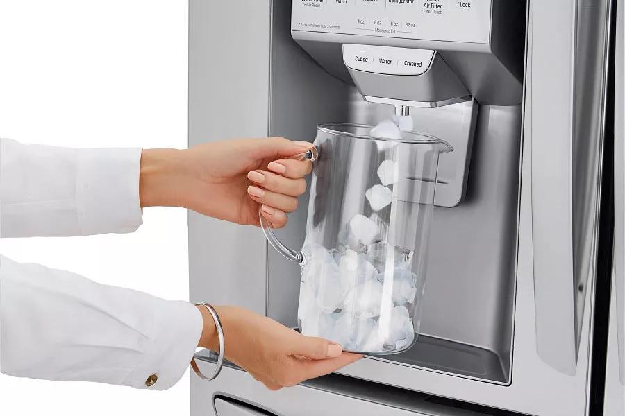 Refrigerator showcasing Ice and Water Dispenser