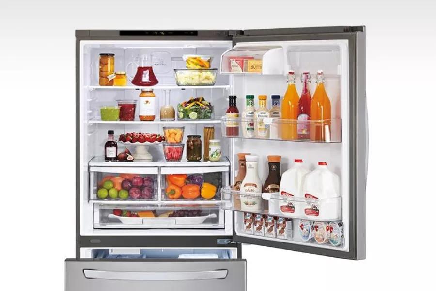 LG refrigerator styled interior