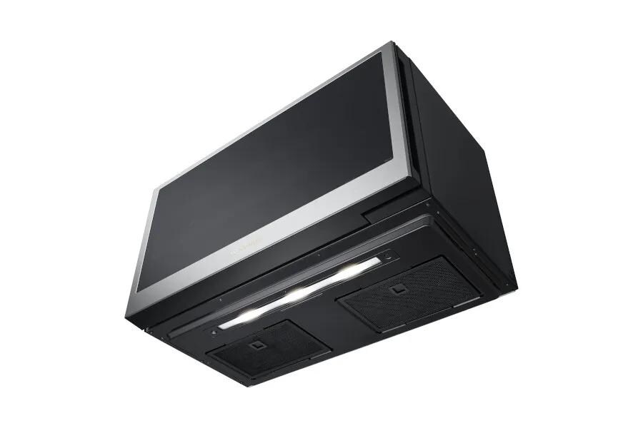 MHEU1738X Over-the-Range Microwave with wide ventilation system featuring built-in lighting and dual exhaust fans underneath