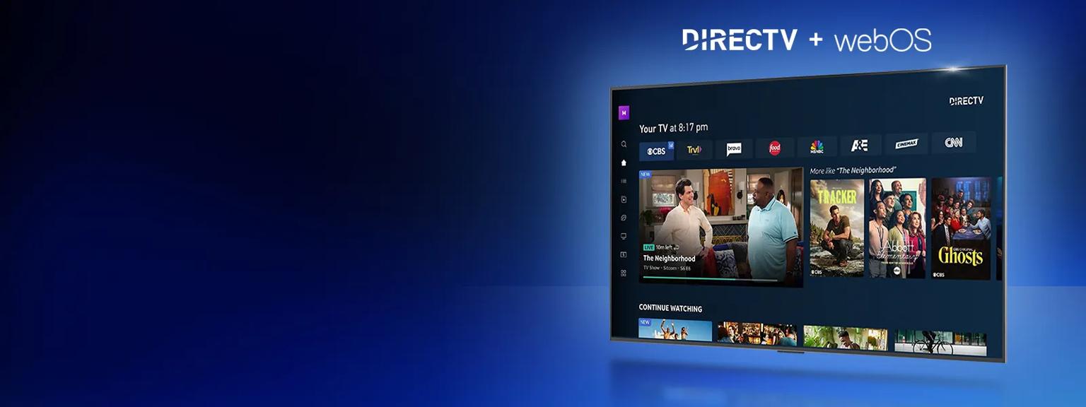 A screen shot of the DIRECTV user interface on an LG Smart TV.