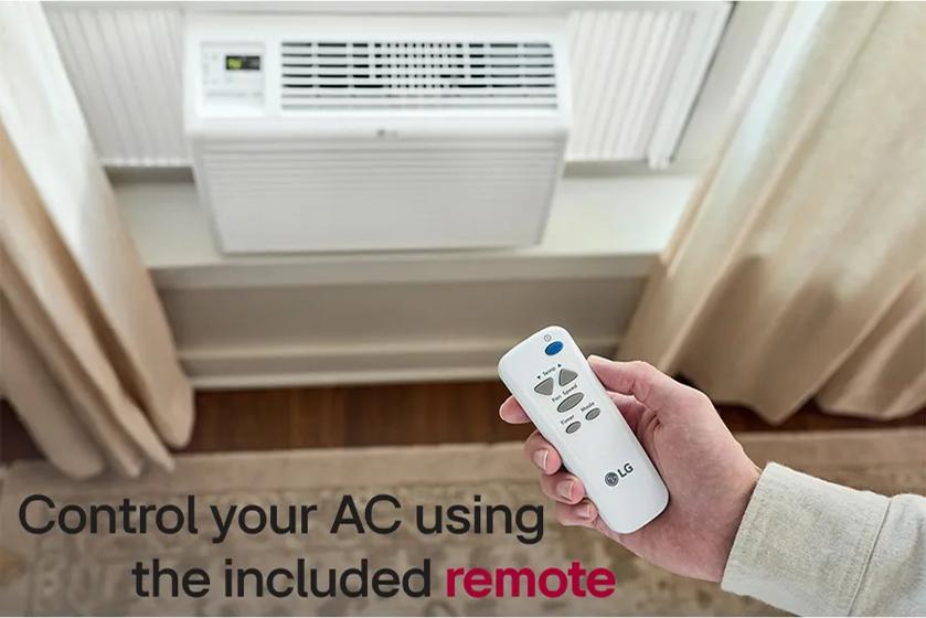 
Control your AC using
the included remote
Mode
Ter
73
Temp
Energy Save
Speed
Sleep
Clear
Dapent
LG
