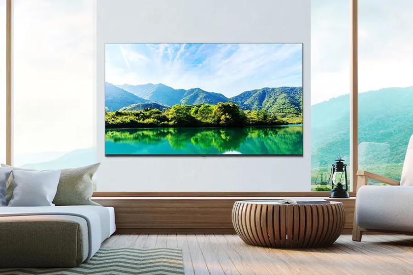 Hotel room with beautiful LG OLED TV for Hospitality.