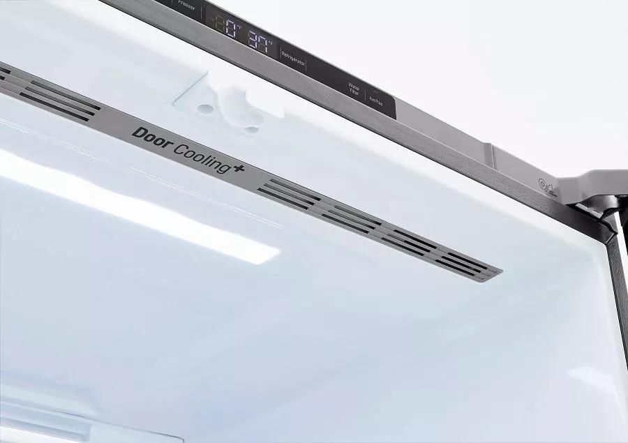 Refrigerator interior showcasing Door Cooling  vent