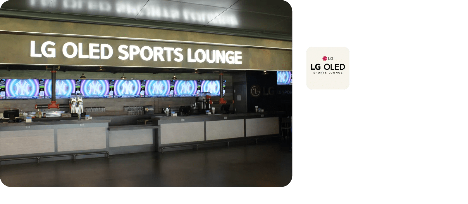 LG OLED sports lounge