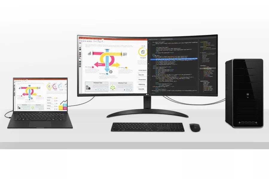 送料込み LG ウルトラワイドモニター 34WR55QC-B 34インチ 34