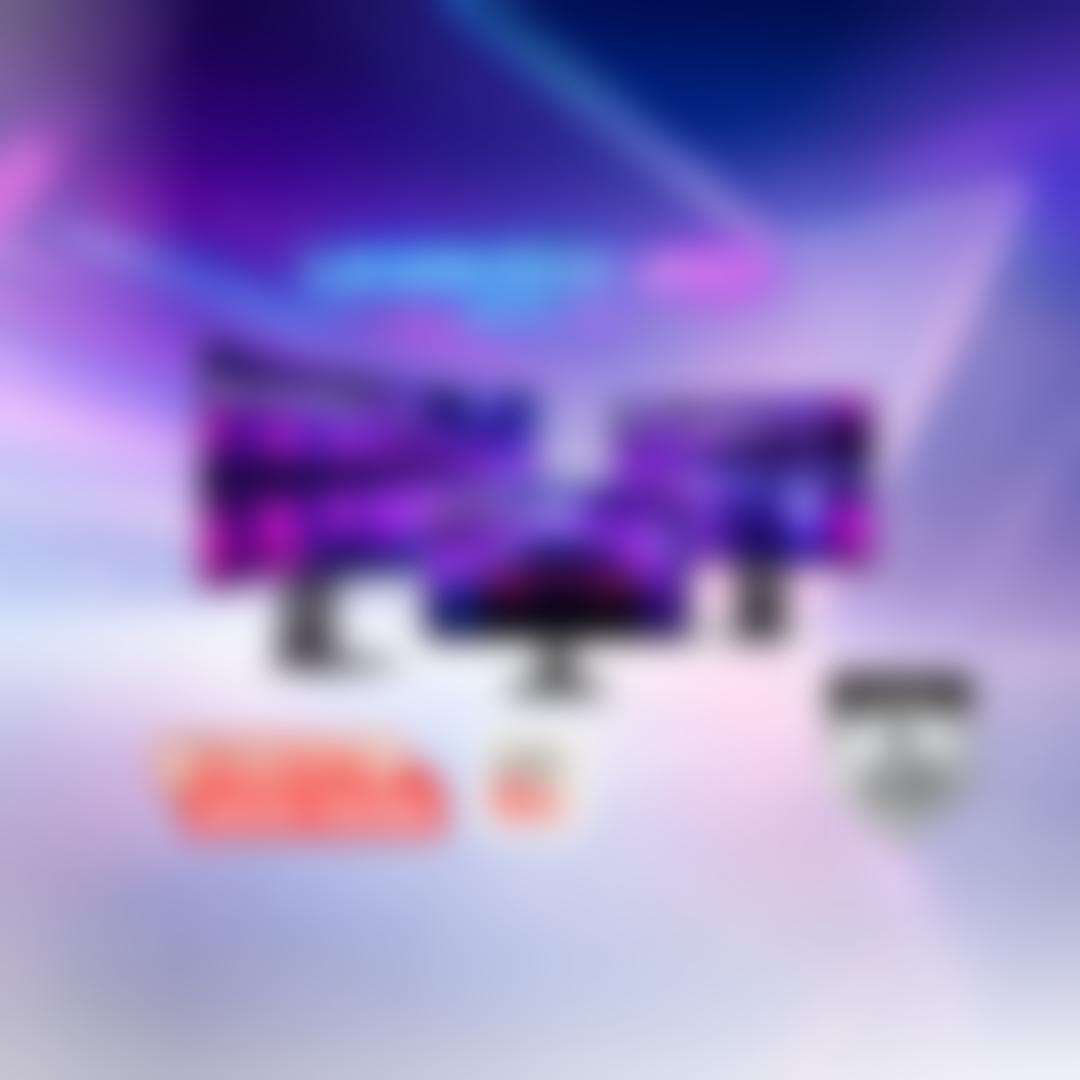 LG Gaming Week promo: three UltraGear monitors (one curved OLED, one flat, one widescreen OLED) on a dark blue/purple gradient background with neon light streaks. Text reads "LG GAMING WEEK – SAVE NOW," with badges for "Buy More Save More," "Buy 2 get an extra 5% off," and "#1 Selling Gaming Monitor in the US."