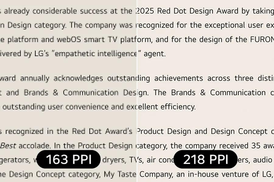 High 218 PPI for Sharp, Detailed Visuals