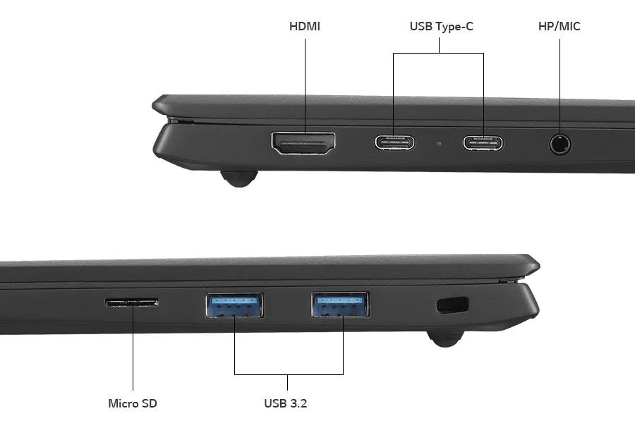 HDMI
USB Type-C
HP/MIC
Micro SD
USB 3.2