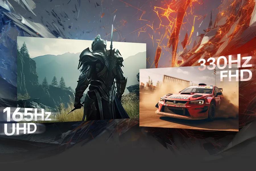 Dual Mode: 4K UHD 165Hz or Full HD 330Hz