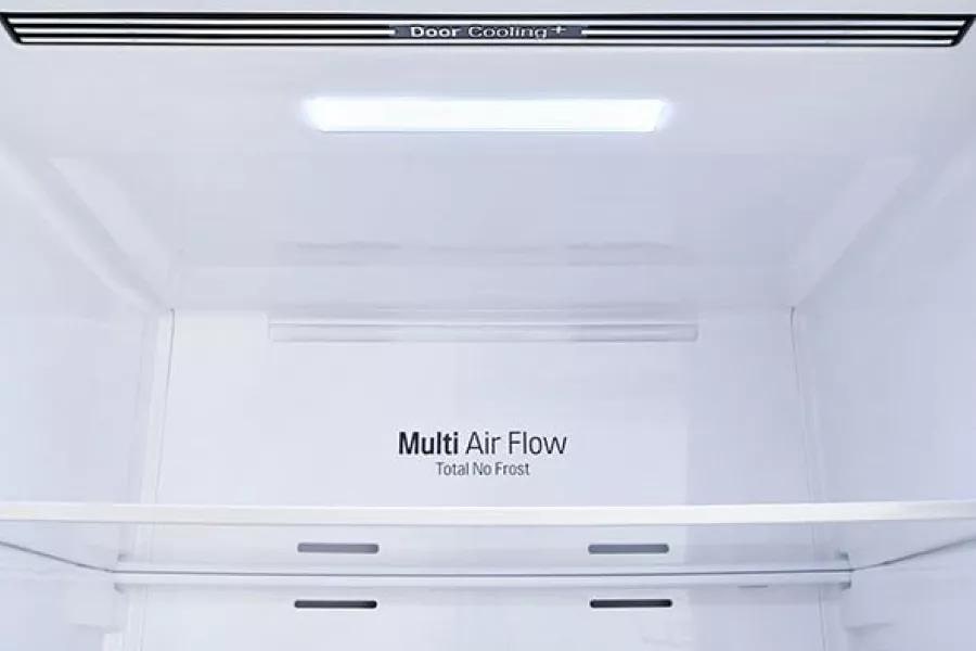 Refrigerator interior showcasing Multi Air Flow System