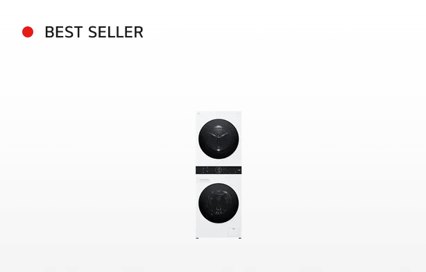 A front-facing image of the LG WKHC152HWA WashTower™.