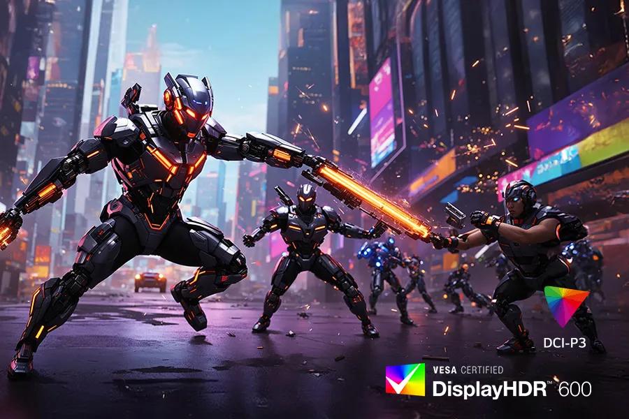 Breathtaking UHD clarity, bold colors, and DisplayHDR 600 brilliance
