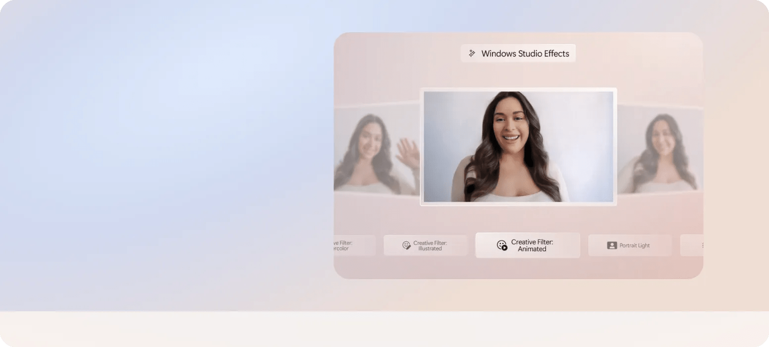 Image of Window Studio Effects feature for desktop.