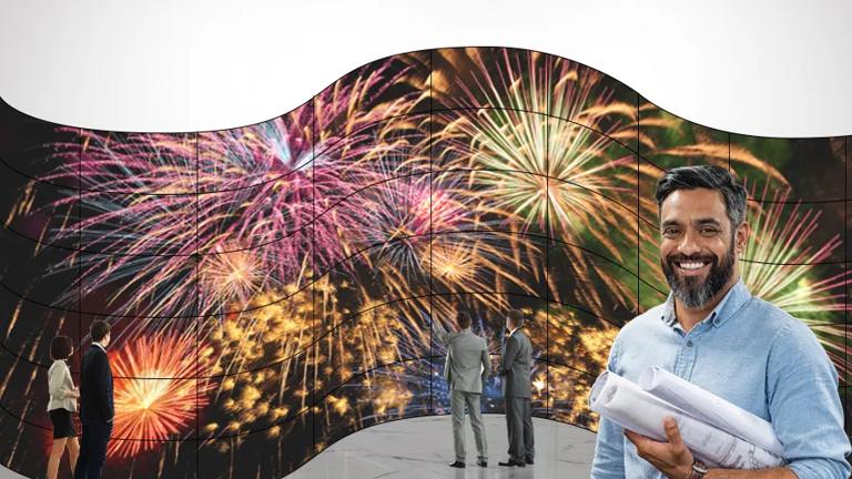 55” FHD Landscape Curvable Open Frame OLED Digital Signage