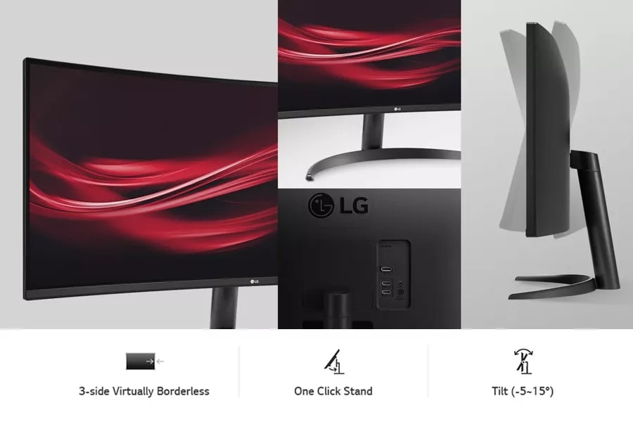 34WR50QC-B　LG　モニター 34-Inch Curved UltraWide™ WQHD HDR 10 Monitor - 34WR50QC-B | LG USA