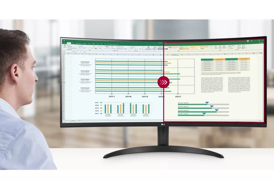 LG UltraWide Monitor 34WP50C 34インチ 34-Inch Curved UltraWide™ WQHD HDR 10 Monitor - 34WR50QC-B | LG USA