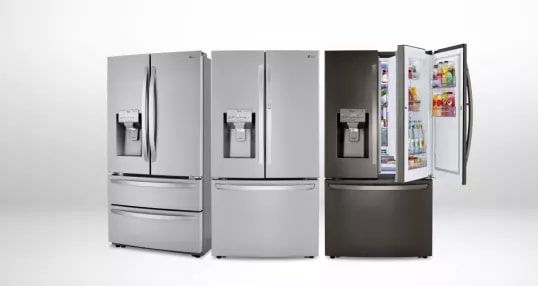 NEW OPEN BOX LG FOUR DOOR FULL SIZE REFRIGERATOR for