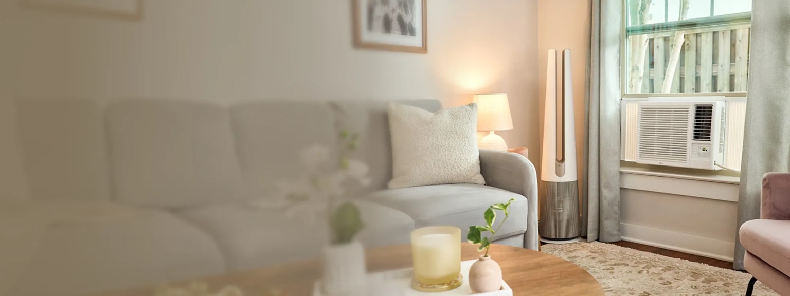 image of living room with air conditioner