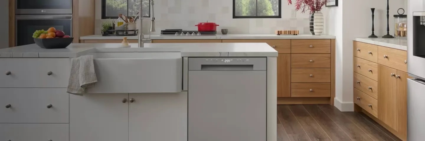 luxury kitchen showcasing LG appliances