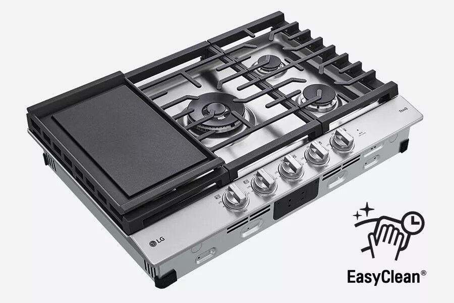 LG 36 Stainless Steel Smart GAS Cooktop with Easyclean & ThinQ