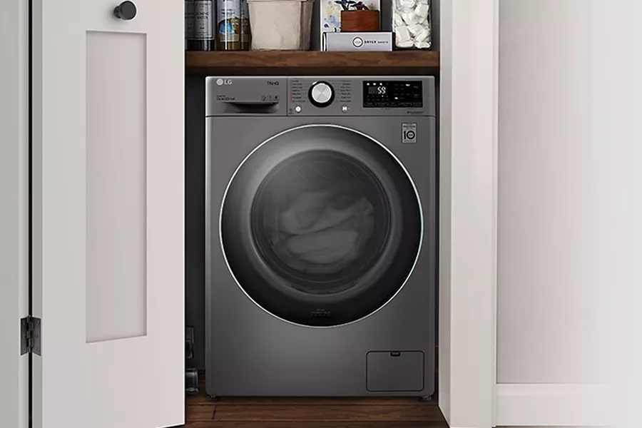 LG 2.4-cu ft Capacity White Ventless All-in-One Washer/Dryer Combo in the  All-In-One Washer Dryers department at