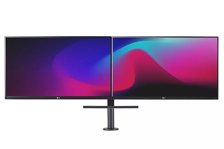 27-inch QHD Ergo Duel Monitor - 27QP88D-B2 | LG USA