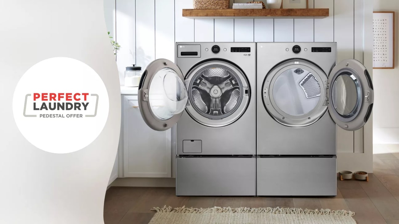 Lg front load washer deals & dryer set lgwadrew81011