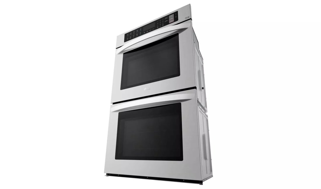 LG Studio 6.4 Cu. ft. Stainless Steel Combination Double Wall Oven with Air Fry