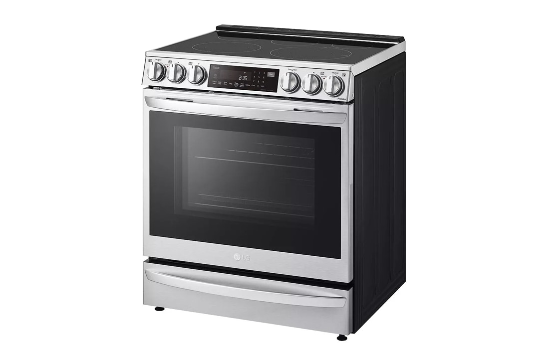 Samsung Rapid Heat Induction 30-in 4 Burners 6.3-cu ft Self and Steam  Cleaning Air Fry Slide-in Smart Induction Range (Fingerprint Resistant  Stainless Steel) in the Single Oven Induction Ranges department at