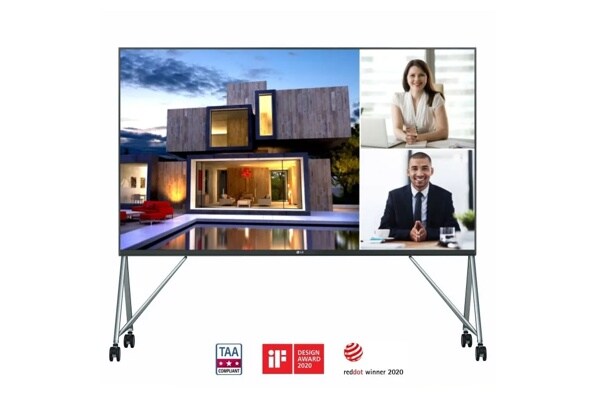130” All-in-one DVLED LAAF Series Signage that is TAA Compliant FRONT VIEW