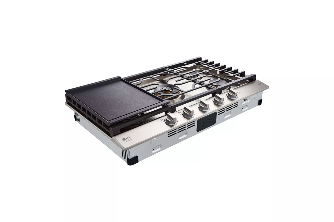 CBGS3628S LG Studio 36 Gas Cooktop with Griddle and Cast Iron