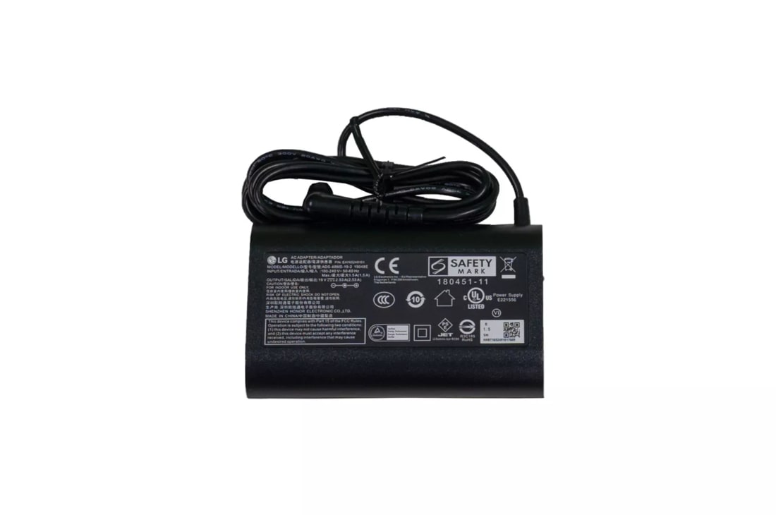 LG Black Laptop AC Adapter - EAY65249101 | LG USA