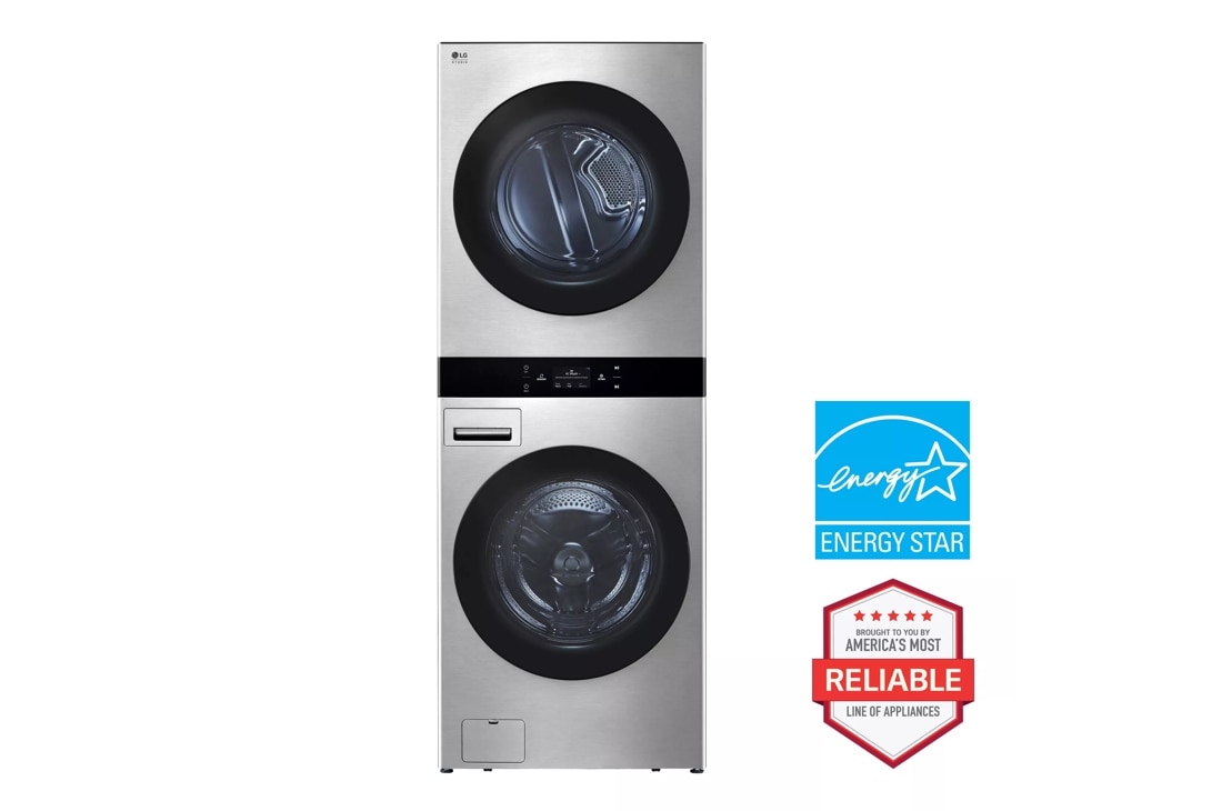 LG STUDIO WashTower™ Smart Front Load 5.0 cu. ft. Washer and 7.4 cu. ft. Gas Dryer with Center Control®
