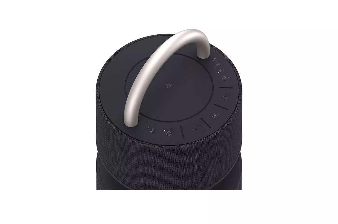 XBOOM 360 Omnidirectional Sound Portable Wireless Bluetooth Speaker with Mood Lighting - Charcoal Black