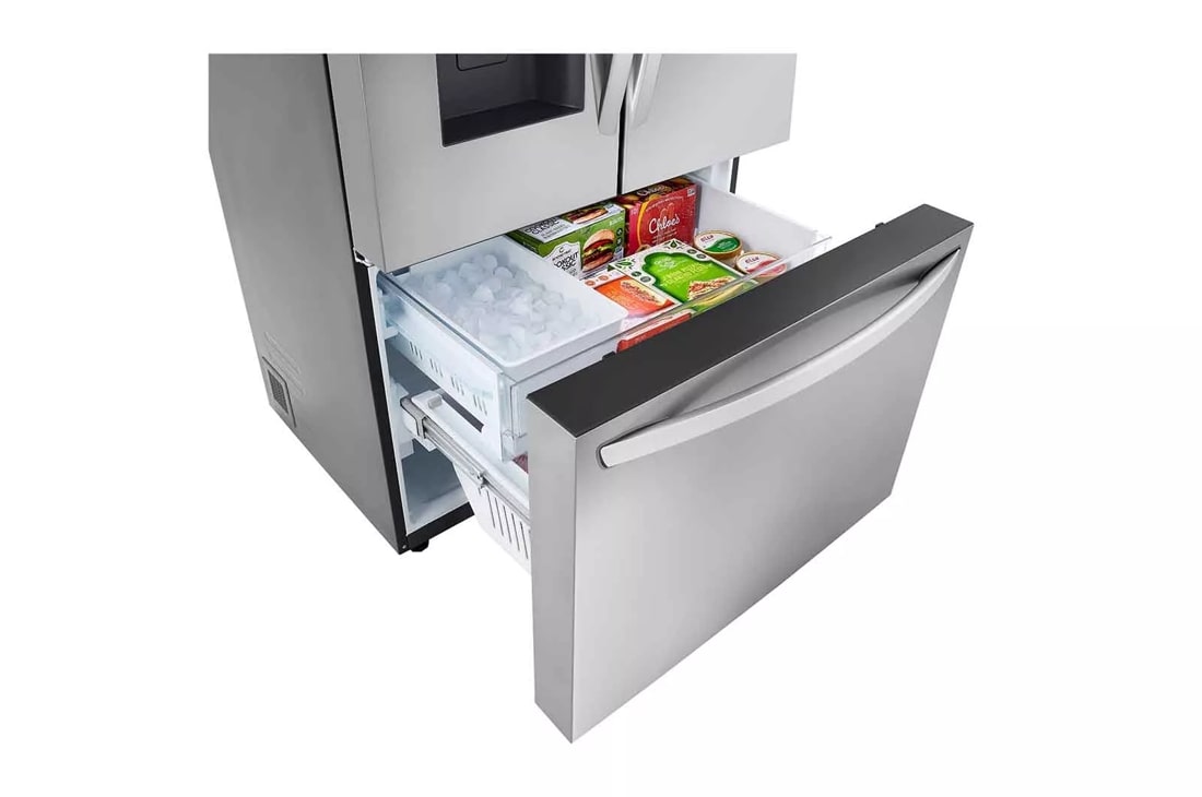 Refrigerator with bottom freezer deals and ice maker