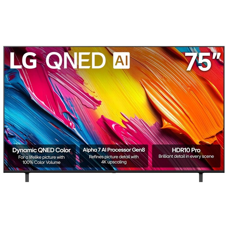 75 Inch LG QNED70A QNED TV 75QNED70AUC - Front View