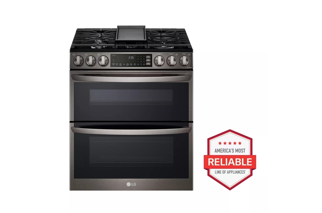LG LDG4313ST 6.9 Cu. Ft. Gas Double Oven Range With Probake Con