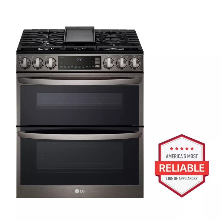 LG LDG4313ST 6.9 Cu. Ft. Gas Double Oven Range With Probake Con