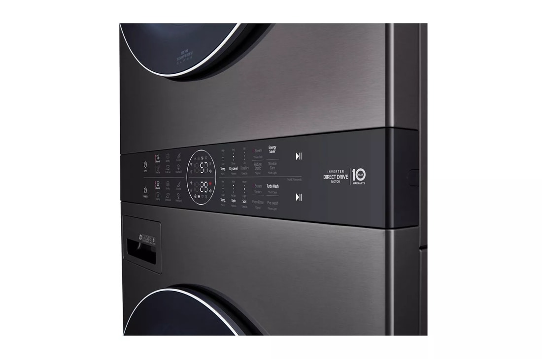  LG WKGX201HGA LG WashTower(TM) de carga frontal de una sola  unidad con control central (TM) Lavadora de 4.5 pies cúbicos y secadora de  gas de 7.4 pies cúbicos : Electrodomésticos