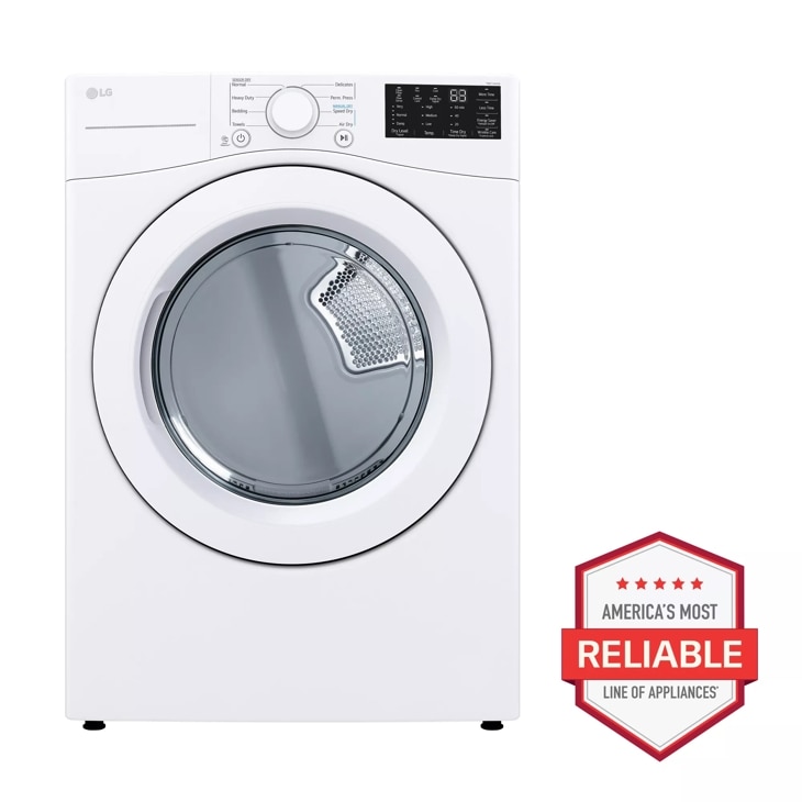 LG 7.4 Cu. Ft. Vented Stackable Electric Dryer in White with Sensor Dry  DLE3400W - The Home Depot