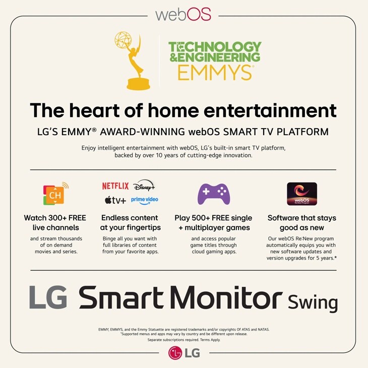 32 Inch Smart Monitor Swing 32U889SA-W LG USA