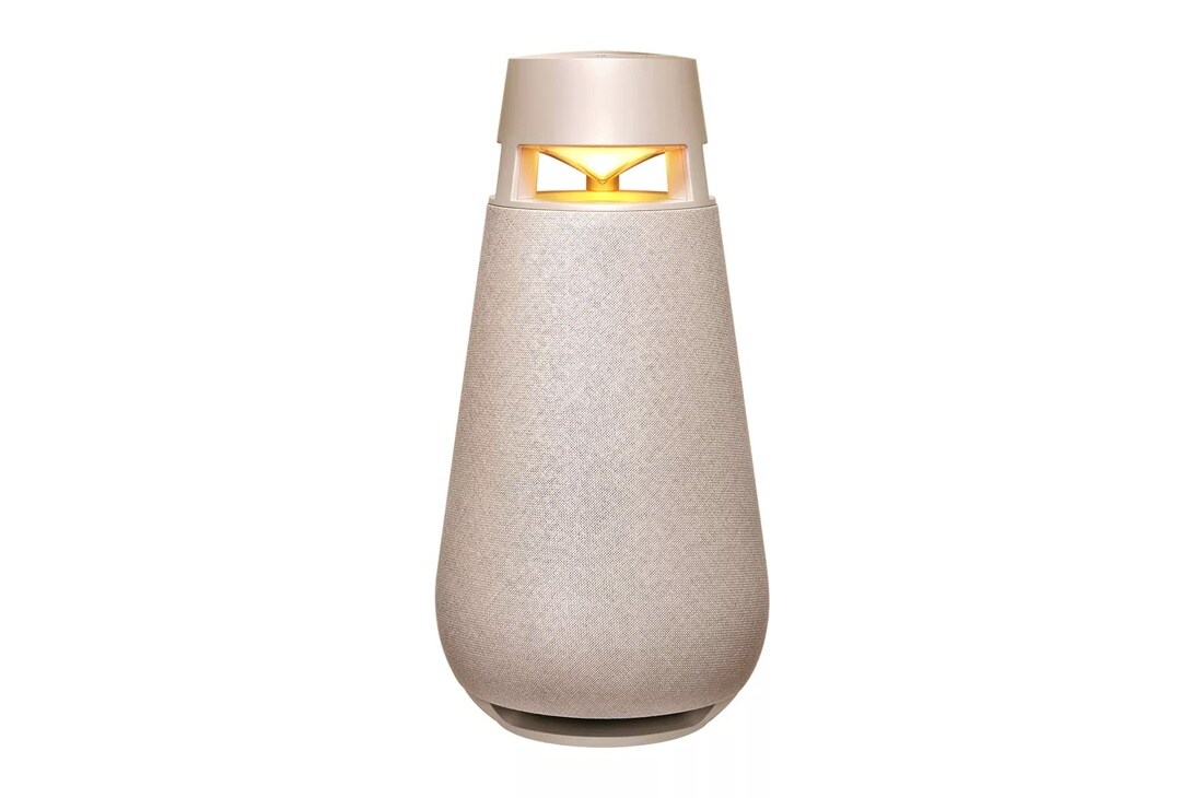 LG XBOOM 360 Bluetooth Speaker with Omnidirectional Sound, Beige